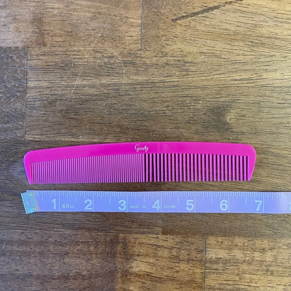 Vintage pink goody Plastic Hair Comb‎ USA Wide Purse Pocket Unbreakable NEW
